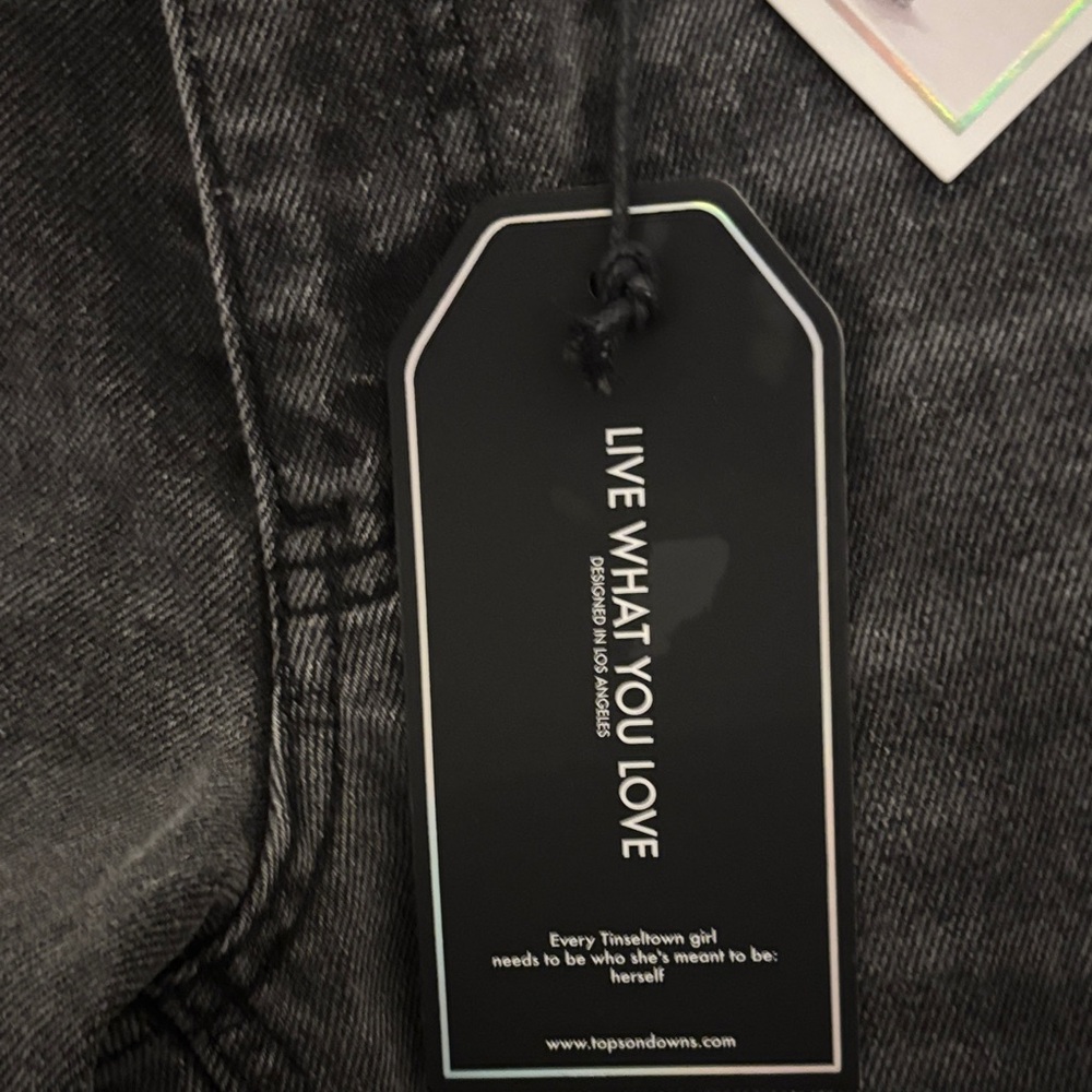 Charcoal Junior’s Straight Jeans Mid Rise Baggy - Picture 4 of 12